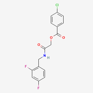 2-[(2,4-Difluorobenzyl)amino]-2-oxoethyl 4-chlorobenzoate