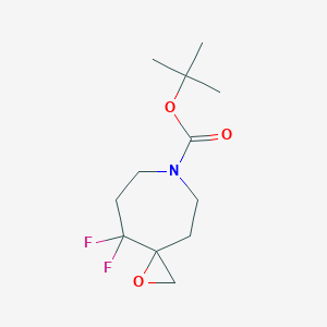 molecular formula C12H19F2NO3 B2458005 Tert-butyl 4,4-difluoro-1-oxa-7-azaspiro[2.6]nonane-7-carboxylate CAS No. 2402830-22-0