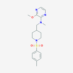 molecular formula C19H26N4O3S B2458006 3-Methoxy-N-methyl-N-[[1-(4-methylphenyl)sulfonylpiperidin-4-yl]methyl]pyrazin-2-amine CAS No. 2380087-44-3