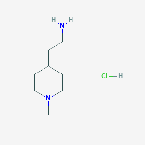 molecular formula C8H19ClN2 B2458012 2-(1-Methyl-4-piperidyl)ethanamine Hydrochloride CAS No. 1158563-69-9; 20845-38-9
