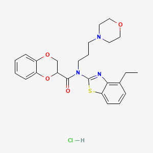 N-(4-ethylbenzo[d]thiazol-2-yl)-N-(3-morpholinopropyl)-2,3-dihydrobenzo[b][1,4]dioxine-2-carboxamide hydrochloride