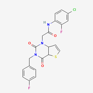 N-(4-chloro-2-fluorophenyl)-2-{3-[(4-fluorophenyl)methyl]-2,4-dioxo-1H,2H,3H,4H-thieno[3,2-d]pyrimidin-1-yl}acetamide