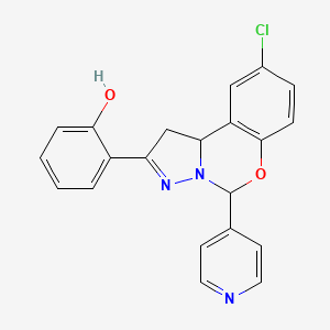 2-[12-chloro-7-(pyridin-4-yl)-8-oxa-5,6-diazatricyclo[7.4.0.0^{2,6}]trideca-1(9),4,10,12-tetraen-4-yl]phenol