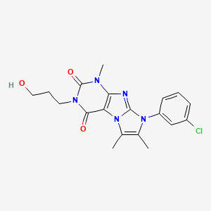 8-(3-chlorophenyl)-3-(3-hydroxypropyl)-1,6,7-trimethyl-1H-imidazo[2,1-f]purine-2,4(3H,8H)-dione