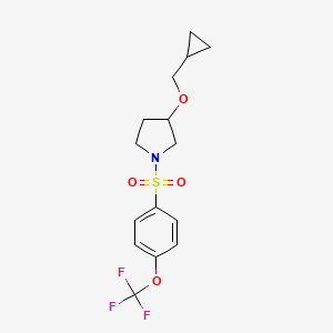 3-(Cyclopropylmethoxy)-1-((4-(trifluoromethoxy)phenyl)sulfonyl)pyrrolidine