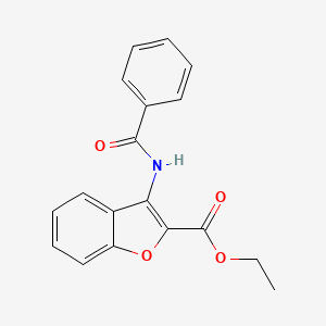 molecular formula C18H15NO4 B2458050 Ethyl 3-benzamido-1-benzofuran-2-carboxylate CAS No. 67138-51-6