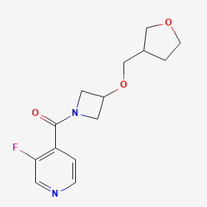 molecular formula C14H17FN2O3 B2458059 (3-Fluoropyridin-4-yl)(3-((tetrahydrofuran-3-yl)methoxy)azetidin-1-yl)methanone CAS No. 2319804-70-9