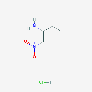 molecular formula C5H13ClN2O2 B2458067 3-Methyl-1-nitrobutan-2-amine;hydrochloride CAS No. 2503202-68-2