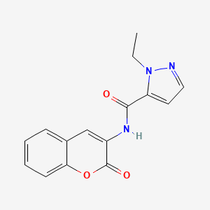 molecular formula C15H13N3O3 B2458072 1-ethyl-N-(2-oxo-2H-chromen-3-yl)-1H-pyrazole-5-carboxamide CAS No. 1210406-59-9