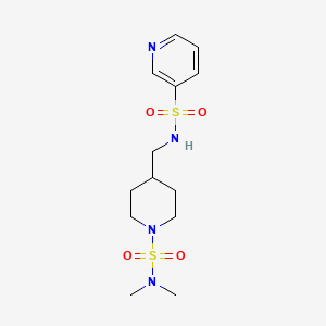 molecular formula C13H22N4O4S2 B2458096 N-{[1-(dimethylsulfamoyl)piperidin-4-yl]methyl}pyridine-3-sulfonamide CAS No. 2097883-31-1