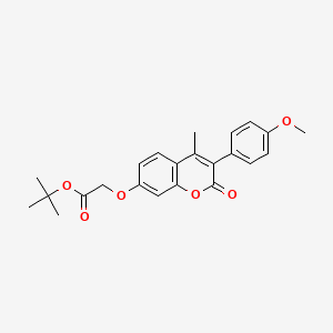 molecular formula C23H24O6 B2458098 tert-butyl 2-((3-(4-methoxyphenyl)-4-methyl-2-oxo-2H-chromen-7-yl)oxy)acetate CAS No. 869080-70-6
