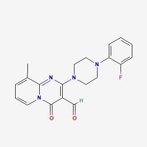 molecular formula C20H19FN4O2 B2458100 2-[4-(2-Fluorophenyl)piperazin-1-yl]-9-methyl-4-oxopyrido[1,2-a]pyrimidine-3-carbaldehyde CAS No. 850730-40-4