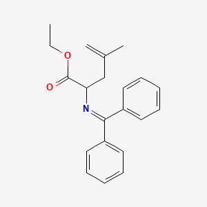 molecular formula C21H23NO2 B2458101 Ethyl 2-((diphenylmethylene)amino)-4-methylpent-4-enoate CAS No. 80741-44-2