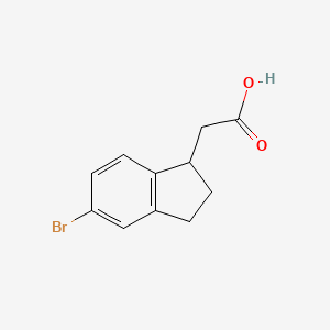 2-(5-bromo-2,3-dihydro-1H-inden-1-yl)acetic acid