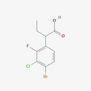 molecular formula C10H9BrClFO2 B2458119 2-(4-Bromo-3-chloro-2-fluorophenyl)butanoic acid CAS No. 1702831-50-2