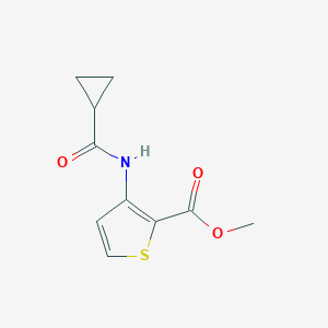 molecular formula C10H11NO3S B245812 Methyl 3-[(cyclopropylcarbonyl)amino]-2-thiophenecarboxylate 
