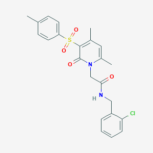 molecular formula C23H23ClN2O4S B2458121 N-(2-chlorobenzyl)-2-(4,6-dimethyl-2-oxo-3-tosylpyridin-1(2H)-yl)acetamide CAS No. 1251569-17-1