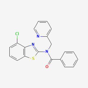 molecular formula C20H14ClN3OS B2458133 N-(4-chlorobenzo[d]thiazol-2-yl)-N-(pyridin-2-ylmethyl)benzamide CAS No. 899735-30-9
