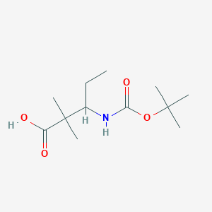 molecular formula C12H23NO4 B2458142 N-Boc-beta-ethyl-alpha,alpha-dimethyl-beta-alanine CAS No. 200490-80-8
