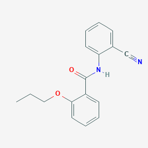 molecular formula C17H16N2O2 B245815 N-(2-cyanophenyl)-2-propoxybenzamide 