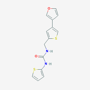 molecular formula C14H12N2O2S2 B2458155 1-[[4-(Furan-3-yl)thiophen-2-yl]methyl]-3-thiophen-2-ylurea CAS No. 2379996-62-8