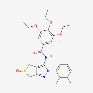 molecular formula C26H31N3O5S B2458156 N-(2-(2,3-dimethylphenyl)-5-oxido-4,6-dihydro-2H-thieno[3,4-c]pyrazol-3-yl)-3,4,5-triethoxybenzamide CAS No. 1019094-90-6
