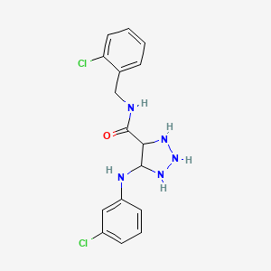molecular formula C16H13Cl2N5O B2458158 5-[(3-chlorophenyl)amino]-N-[(2-chlorophenyl)methyl]-1H-1,2,3-triazole-4-carboxamide CAS No. 1291848-63-9