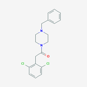 molecular formula C19H20Cl2N2O B245816 1-Benzyl-4-[(2,6-dichlorophenyl)acetyl]piperazine 
