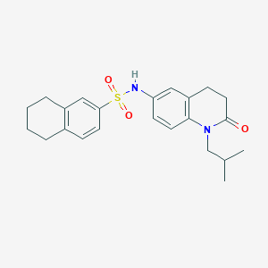 molecular formula C23H28N2O3S B2458160 N-(1-异丁基-2-氧代-1,2,3,4-四氢喹啉-6-基)-5,6,7,8-四氢萘-2-磺酰胺 CAS No. 942003-11-4