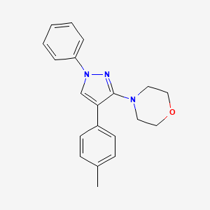 molecular formula C20H21N3O B2458162 4-[4-(4-Methylphenyl)-1-phenylpyrazol-3-yl]morpholine CAS No. 2319875-39-1