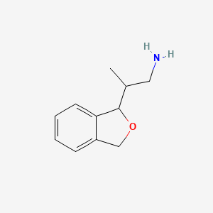 molecular formula C11H15NO B2458175 2-(1,3-Dihydro-2-benzofuran-1-yl)propan-1-amine CAS No. 2248292-84-2