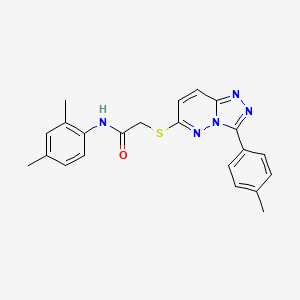 molecular formula C22H21N5OS B2458178 N-(2,4-dimethylphenyl)-2-((3-(p-tolyl)-[1,2,4]triazolo[4,3-b]pyridazin-6-yl)thio)acetamide CAS No. 852375-46-3