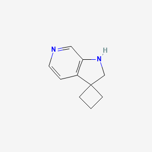 molecular formula C10H12N2 B2458181 Spiro[1,2-dihydropyrrolo[2,3-c]pyridine-3,1'-cyclobutane] CAS No. 2408975-77-7