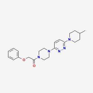 molecular formula C22H29N5O2 B2458186 1-(4-(6-(4-Methylpiperidin-1-yl)pyridazin-3-yl)piperazin-1-yl)-2-phenoxyethanone CAS No. 899994-95-7