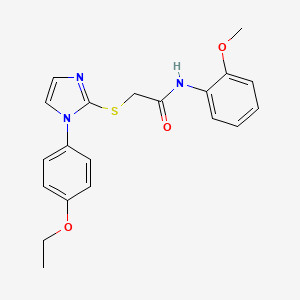 molecular formula C20H21N3O3S B2458193 2-((1-(4-ethoxyphenyl)-1H-imidazol-2-yl)thio)-N-(2-methoxyphenyl)acetamide CAS No. 688336-62-1