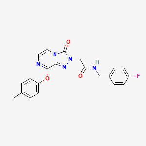 molecular formula C21H18FN5O3 B2458197 N-(4-fluorobenzyl)-2-(3-oxo-8-(p-tolyloxy)-[1,2,4]triazolo[4,3-a]pyrazin-2(3H)-yl)acetamide CAS No. 1251629-21-6
