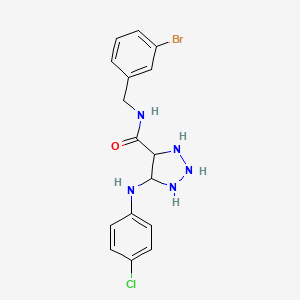 molecular formula C16H13BrClN5O B2458198 N-[(3-bromophenyl)methyl]-5-[(4-chlorophenyl)amino]-1H-1,2,3-triazole-4-carboxamide CAS No. 1291852-75-9