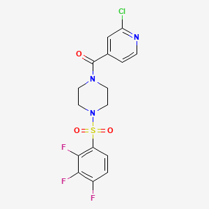 molecular formula C16H13ClF3N3O3S B2458211 (2-Chloropyridin-4-yl)-[4-(2,3,4-trifluorophenyl)sulfonylpiperazin-1-yl]methanone CAS No. 1118822-59-5