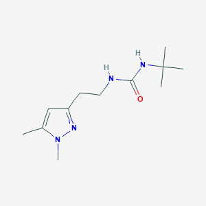 molecular formula C12H22N4O B2458229 1-(叔丁基)-3-(2-(1,5-二甲基-1H-吡唑-3-基)乙基)脲 CAS No. 2034236-53-6
