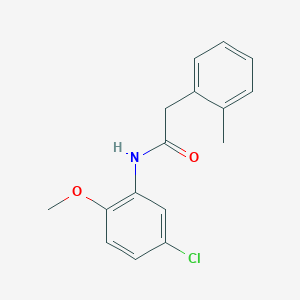 molecular formula C16H16ClNO2 B245823 N-(5-chloro-2-methoxyphenyl)-2-(2-methylphenyl)acetamide 