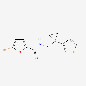 molecular formula C13H12BrNO2S B2458267 5-Bromo-N-[(1-thiophen-3-ylcyclopropyl)methyl]furan-2-carboxamide CAS No. 2415569-45-6