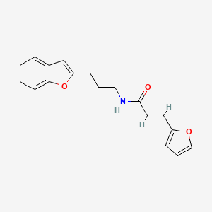 (2E)-N-[3-(1-benzofuran-2-yl)propyl]-3-(furan-2-yl)prop-2-enamide