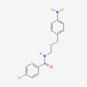 molecular formula C18H21ClN2O B2458283 4-氯-N-(3-(4-(二甲基氨基)苯基)丙基)苯甲酰胺 CAS No. 953196-55-9