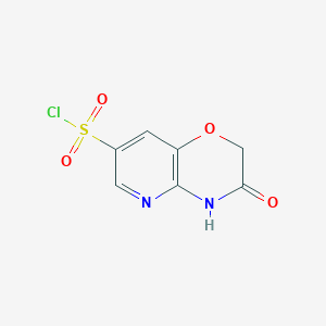 B2458293 3-oxo-3,4-dihydro-2H-pyrido[3,2-b][1,4]oxazine-7-sulfonyl chloride CAS No. 1116135-67-1