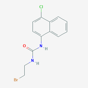 molecular formula C13H12BrClN2O B024583 Urea, 1-(2-bromoethyl)-3-(4-chloro-1-naphthyl)- CAS No. 102434-20-8