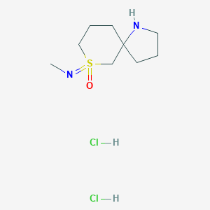 9-Methylimino-9lambda6-thia-1-azaspiro[4.5]decane 9-oxide;dihydrochloride