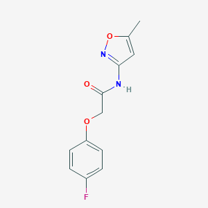 molecular formula C12H11FN2O3 B245833 2-(4-fluorophenoxy)-N-(5-methyl-1,2-oxazol-3-yl)acetamide 