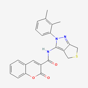 N-[2-(2,3-dimethylphenyl)-4,6-dihydrothieno[3,4-c]pyrazol-3-yl]-2-oxochromene-3-carboxamide