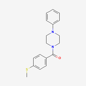 molecular formula C18H20N2OS B2458362 (4-(甲硫基)苯基)(4-苯基哌嗪-1-基)甲苯酮 CAS No. 896356-95-9