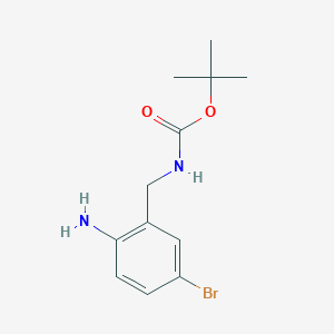 B2458377 tert-Butyl N-[(2-amino-5-bromophenyl)methyl]carbamate CAS No. 2365419-71-0